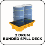 2 Drum Spill Pallet loaded
