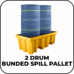 2 Drum Spill Pallet in use