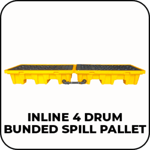 4 Drum Inline Pallet in use