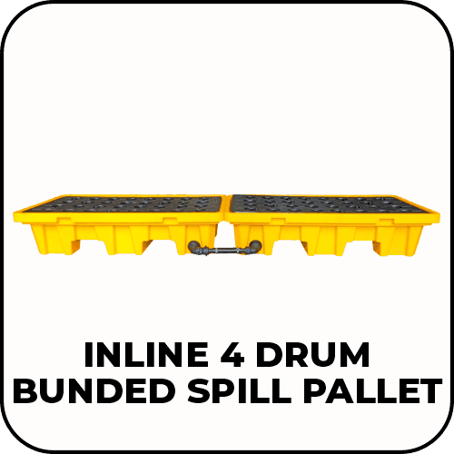 4 Drum Inline Pallet in use