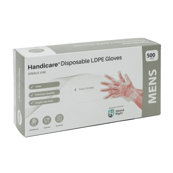 LDPE Disposable Gloves in use