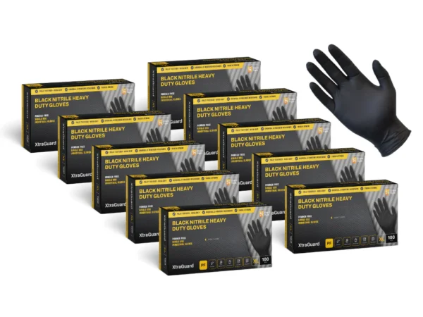 Black Nitrile Disposable Gloves for Industrial Use