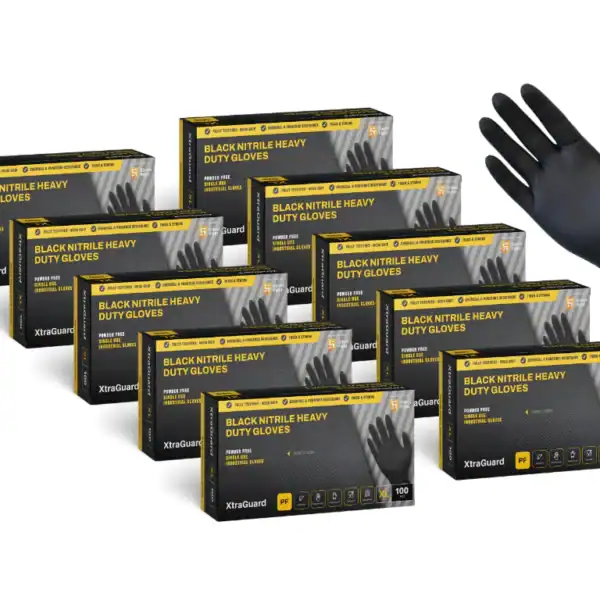 Black Nitrile Disposable Gloves for Industrial Use