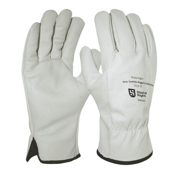 Leather Riggers Gloves in use